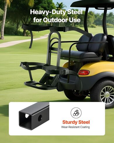 حامل حقيبة عربة Vevor Golf Cart ، متوافق مع Yamaha ، Ezgo ، Bar Club Car Bear Seat Grab ، معظم عربات الجولف ، حامل حقائب الفولاذ الكربوني الموفرة للمساحة ، تركيب بدون حفر ، أسود in Saudi Arabia