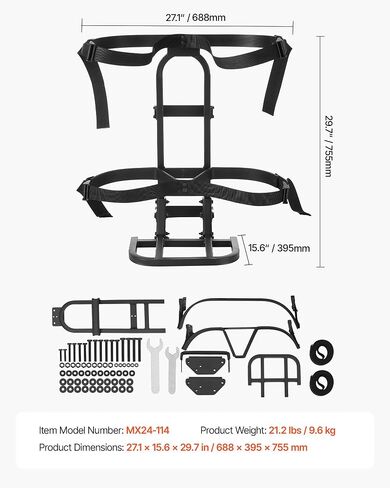 حامل حقيبة عربة Vevor Golf Cart ، متوافق مع Yamaha ، Ezgo ، Bar Club Car Bear Seat Grab ، معظم عربات الجولف ، حامل حقائب الفولاذ الكربوني الموفرة للمساحة ، تركيب بدون حفر ، أسود in Saudi Arabia