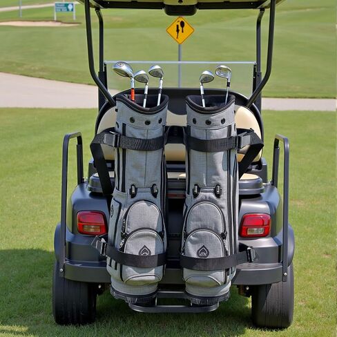 حامل حقيبة عربة Vevor Golf Cart ، متوافق مع Yamaha ، Ezgo ، Bar Club Car Bear Seat Grab ، معظم عربات الجولف ، حامل حقائب الفولاذ الكربوني الموفرة للمساحة ، تركيب بدون حفر ، أسود in Saudi Arabia