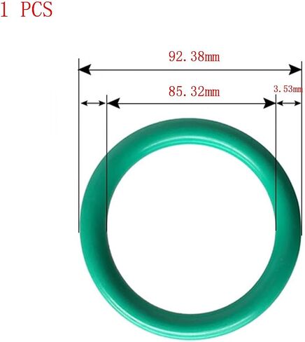 Fluorine Rubber Round Sealing Ring Green, Fluorine Rubber O-Rings Gasket Washer Green 85.32-101.19mm ID x 3.53mm Width(85.32mm ID x 3.53mm Width) in Saudi Arabia