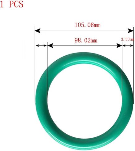 Fluorine Rubber Round Sealing Ring Green, Fluorine Rubber O-Rings Gasket Washer Green 85.32-101.19mm ID x 3.53mm Width(85.32mm ID x 3.53mm Width) in Saudi Arabia