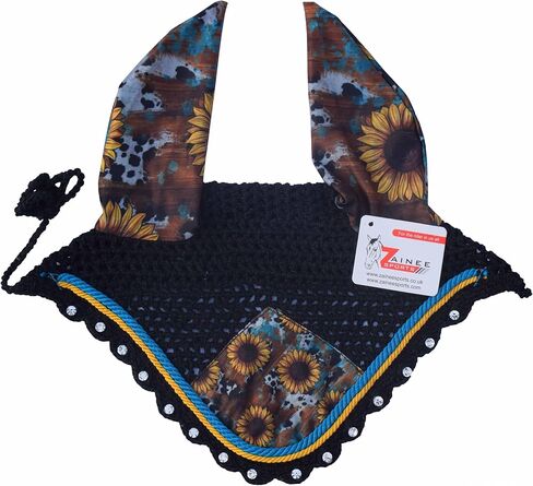 Cow Mix عباد الشمس طباعة وسادة سرج طباعة مع محرك أذن مطابق-معدات ركوب الخيل المطبوعة-غير قابلة للانزلاق والتنفس-العرض الغربي/الإنجليزي in Kuwait