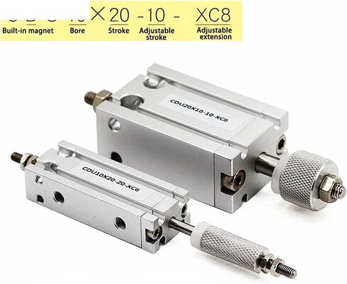 CDU10/16-10-20-50-10/20/30-XC8 Adjustable Stroke Single Rod Double Acting Small Pneumatic Cylinder(CDU16X60-30-XC8) in Saudi Arabia