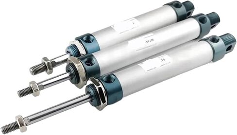 3pcs ألومنيوم سبيكة أسطوانات الهوائية الهوائية مزدوجة أسطوانة Mal Mal Mini Bore 16mm Stroke 25/50/75/100 200 Lever Single (Mal16x75) in Kuwait