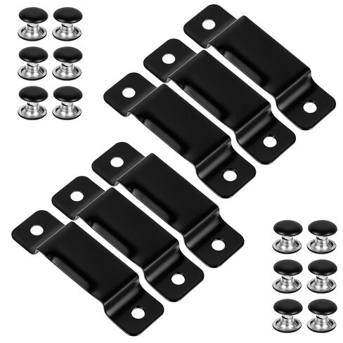 6PCS Metal Tape Measure Holder Measuring Tape Belt Holder Belt Clips with Rivets, Black in Kuwait