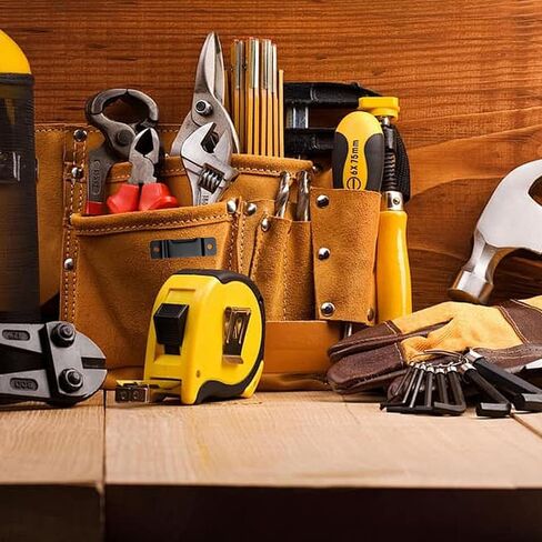 6PCS Metal Tape Measure Holder Measuring Tape Belt Holder Belt Clips with Rivets, Black in Kuwait