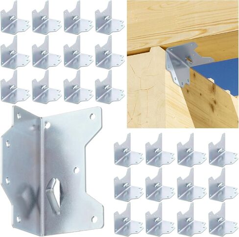 Shimeyao 25pcs قوس زاوية الإطار المجلفن-موصلات إطار خشبية متعددة الأغراض ، أقواس سطح السفينة الخشبية ، شماعات الرافعة ، أشكال خرسانية ، زاوية L (1-7/16in. x 2-1/2in. ، النمط 1) in Kuwait