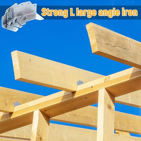 Shimeyao 25pcs قوس زاوية الإطار المجلفن-موصلات إطار خشبية متعددة الأغراض ، أقواس سطح السفينة الخشبية ، شماعات الرافعة ، أشكال خرسانية ، زاوية L (1-7/16in. x 2-1/2in. ، النمط 1) in Kuwait