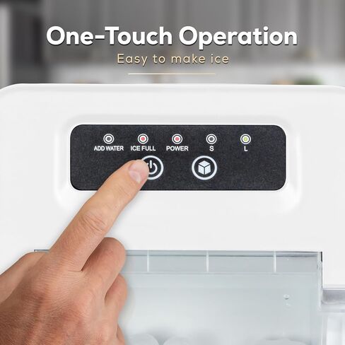 Igloo ICEB26HNWHN Automatic Self-Cleaning Portable Electric Countertop Ice Maker Machine With Handle, 26 Pounds in 24 Hours, 9 Ice Cubes Ready in 7 minutes, With Ice Scoop and Basket, White in Saudi Arabia
