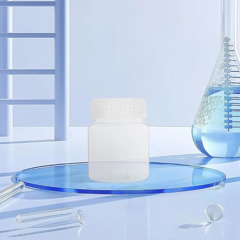Vosarea 5pcs Wide Mouth Lab زجاجات للتخزين الكيميائي وثقافة الأنسجة حاويات بلاستيكية محكمة الإغلاق للتطبيقات الصلبة السائلة in Kuwait