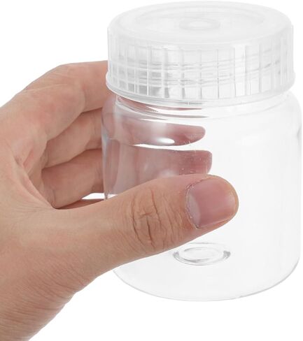 Vosarea 5pcs Wide Mouth Lab زجاجات للتخزين الكيميائي وثقافة الأنسجة حاويات بلاستيكية محكمة الإغلاق للتطبيقات الصلبة السائلة in Kuwait