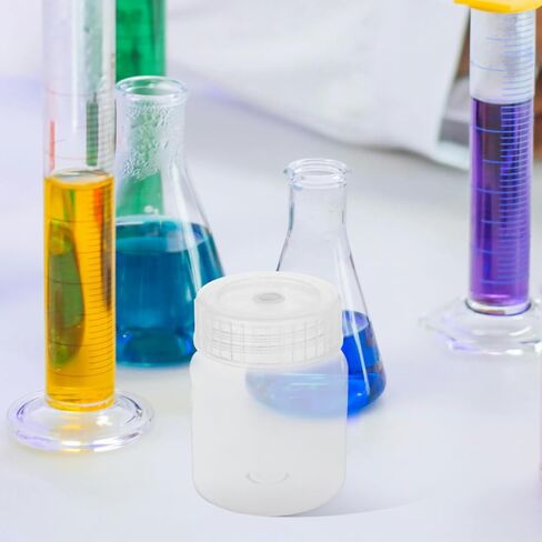 Vosarea 5pcs Wide Mouth Lab زجاجات للتخزين الكيميائي وثقافة الأنسجة حاويات بلاستيكية محكمة الإغلاق للتطبيقات الصلبة السائلة in Kuwait