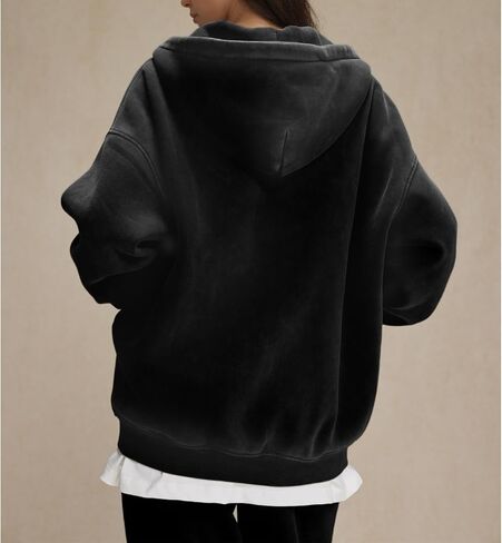 غطاء هوديس الصوف النسائي قميص مزدوج سحاب أعلى حمض كبير الغسيل هوديز القطن خمر الشتاء من ملابس الملابس الخارجية in Kuwait