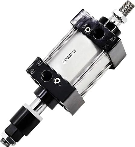 SCJ32 40 50 63 80 100 125mm Bore Adjustable Stroke Aluminum Alloy Double Acting Piston Tools Standard Air Pneumatic Cylinder(Stroke 200-100mm,Bore 125mm) in Kuwait