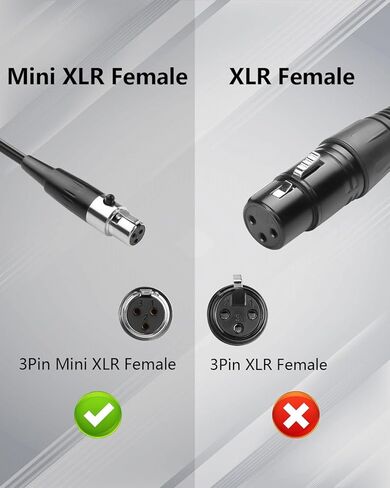 cerrxian mini xlr أنثى إلى 6.35 مم 1/4 "TRS الذكور كابل ملفوف ، متوازنة 1/4" استريو من الذكور إلى mini xlr 3 -pin أنثى محول صوت الاستريو - 50 سم/1.64 قدم in Saudi Arabia