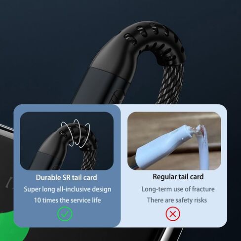 USB-C إلى USB-C PD 100W شحن كابل. 6 قدم. 2 عبوة in Kuwait