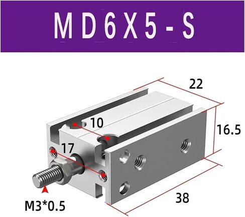 متعدد الموضع ثابت MD6/10/16 * 5x10SX15SX25X30SX40X50SX60-S أسطوانة هواء من سبيكة AIR (MD6X15S) in Kuwait