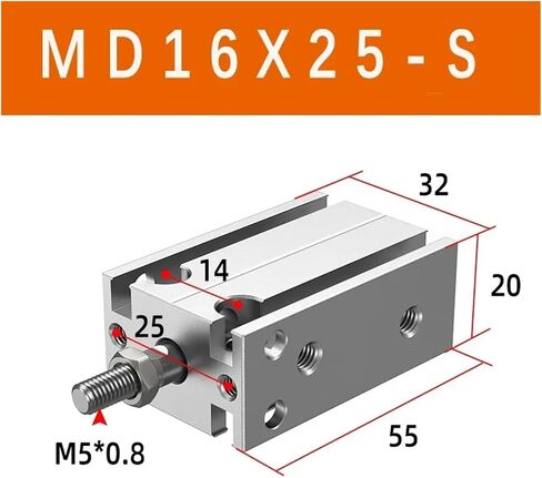 متعدد الموضع ثابت MD6/10/16 * 5x10SX15SX25X30SX40X50SX60-S أسطوانة هواء من سبيكة AIR (MD6X15S) in Kuwait