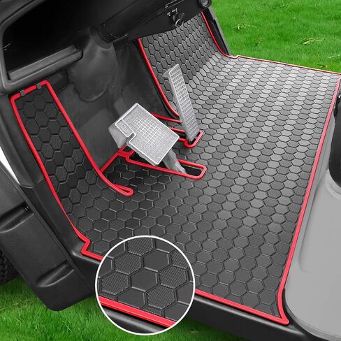 Golf Cart Floor Mat for Yamaha G29 Drive, Upgraded Non-Slip Full Coverage Liner Mats Replacement Thick Rubber, Hexagonal Pattern in Saudi Arabia