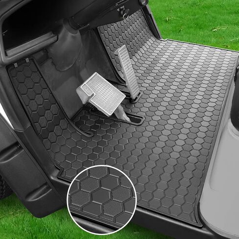 حصيرة أرضية Golf Cart for Yamaha G29 ، وترقية محيطات التغطية الكاملة غير المنقولة بديلة ، مطاط سداني ، نمط سداسي in Kuwait