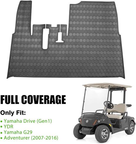 حصيرة أرضية Golf Cart for Yamaha G29 ، وترقية محيطات التغطية الكاملة غير المنقولة بديلة ، مطاط سداني ، نمط سداسي in Kuwait