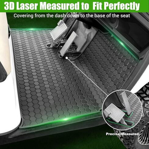 حصيرة أرضية Golf Cart for Yamaha G29 ، وترقية محيطات التغطية الكاملة غير المنقولة بديلة ، مطاط سداني ، نمط سداسي in Kuwait