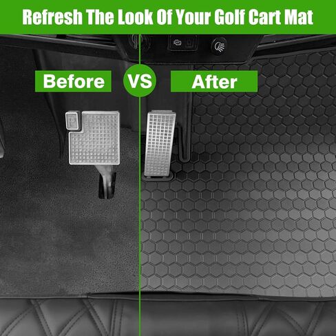 حصيرة أرضية Golf Cart for Yamaha G29 ، وترقية محيطات التغطية الكاملة غير المنقولة بديلة ، مطاط سداني ، نمط سداسي in Kuwait