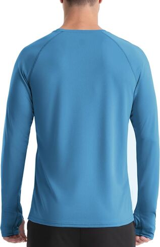 Roadbox Men's UPF 50+ Swim Rash Guard, Long Sleeve UV Sun Protection SPF Water Shirts Quick Dry for Outdoor Fishing Hiking in Saudi Arabia