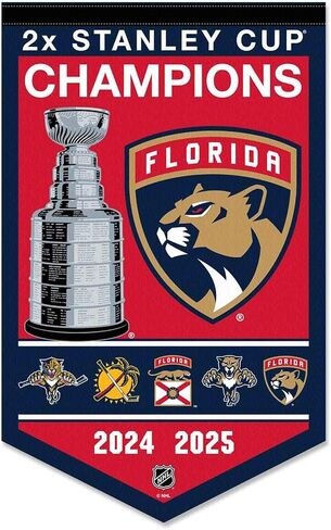 WinCraft Florida Panthers 2 Time Stanley Cup Champions Banner Pennant in Saudi Arabia