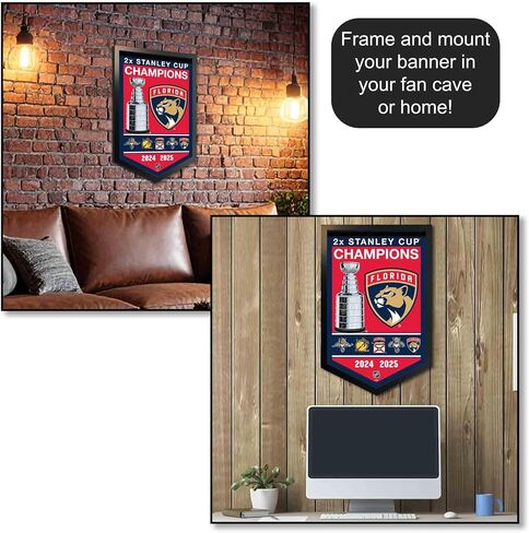 WinCraft Florida Panthers 2 Time Stanley Cup Champions Banner Pennant in Saudi Arabia