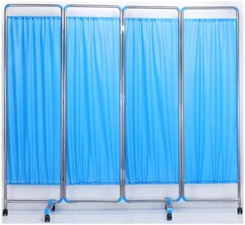 مقسم شاشة الغرفة ، 4 شاشة خصوصية قابلة للطي للطي ، شاشة خصوصية طبية مع عجلات ، 6 أقدام قابلة للطي عيادة/غرفة الفحص المؤقتة (الأزرق) in Kuwait