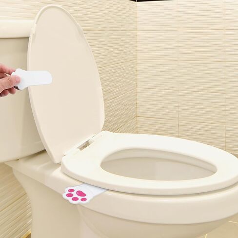 4Pcs Toilet Seat Lifter, Self Adhesive Toilet Lid Cover Lifter Toilet Seat Handle To Lift Bathroom Accessories for Home Office Hotel Travel(White) in Saudi Arabia