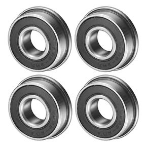 4-Pack FR6-2RS Flanged Ball Bearing, 3/8" x 7/8" x 2/7" Double Rubber Seal Chrome (GCr15) Steel Deep Groove Ball Bearings for Wheelbarrow/Printer/Fax Machines/Power Tools in Kuwait