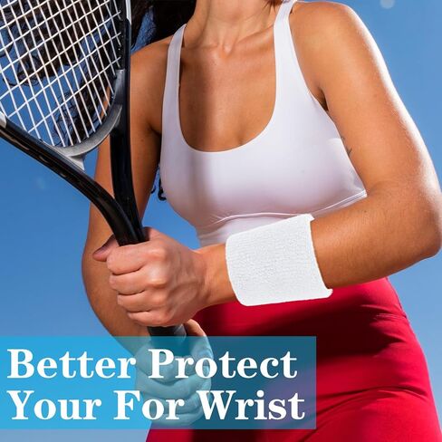 8Pcs Wrist Bands Tennis Wristbands, Wrists Sweatbands Sports Wristbands Absorbing Cotton Terry Cloths Arm Sweat Bands in Saudi Arabia