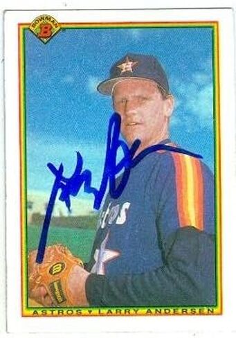 Autograph 223102 Houston Astros 1990 Topps Bowman No. 67 Larry Anderson Autographed Baseball Card in Saudi Arabia