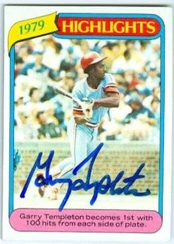 Autograph 158035 St Louis Cardinals 1980 Topps No. 5 1979 Highlights Gary Templeton Autographed Baseball Card in Saudi Arabia