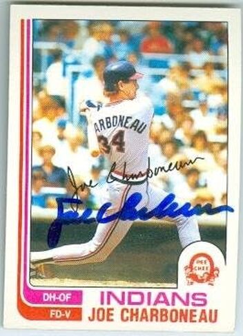 توقيعه 223445 كليفلاند الهنود 1982 O Pee Chee No. 211 Joe Charboneau بطاقة البيسبول in Saudi Arabia