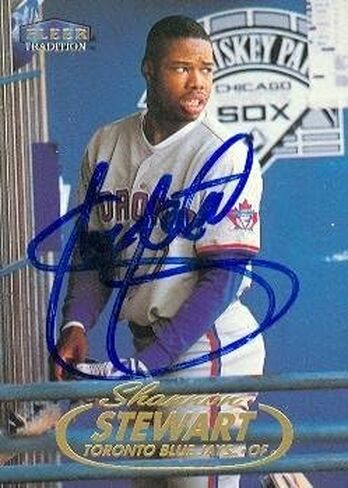 Autograph Warehouse 104246 Shannon Stewart Autographed Baseball Card Toronto Blue Jays 1998 Fleer Tradition No. 54 in Saudi Arabia