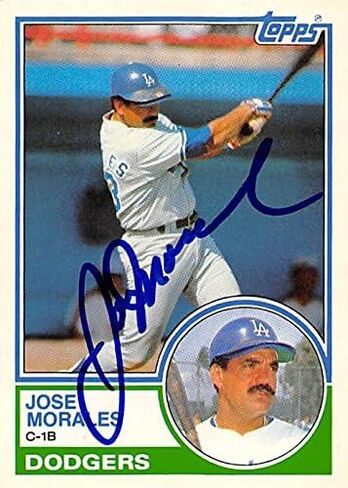 توقيعه 157277 لوس أنجلوس دودجرز 1983 Topps تداول رقم 75T خوسيه موراليس بطاقة البيسبول in Saudi Arabia