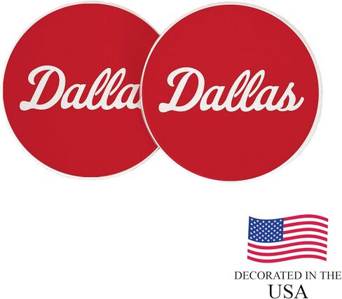Desert Cactus Southern Methodist University Car Accessories SMU Mustangs Absorbent Sandstone Cup Coasters Licensed Product Set of 2 (Design A) in Saudi Arabia