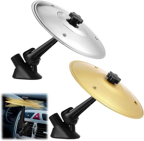 2 PCS Car Crash Cymbals, Car Cymbal Air Vent Decor, Golden & Silver Metal Drum Cymbals with Adjustable Arm, Hook-Mounted for Horizontal & Vertical Vents, Fun Car Ornament for Music Lovers in Saudi Arabia