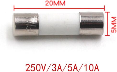 10pcs أنابيب الصمامات السيراميك ， 250 فولت 5x20 مم 3A/5A/10A أنابيب الصمامات الخزفية 0.2x0.78 بوصة 3AMP أنابيب الصمامات السريعة السريعة (10A) in Kuwait