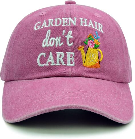شعر الحديقة لا يهتم بقبعات للنساء أمي ، قبعة البستنة ، قبعة البيسبول البستنة المقدمة من القطن المغسول in Kuwait