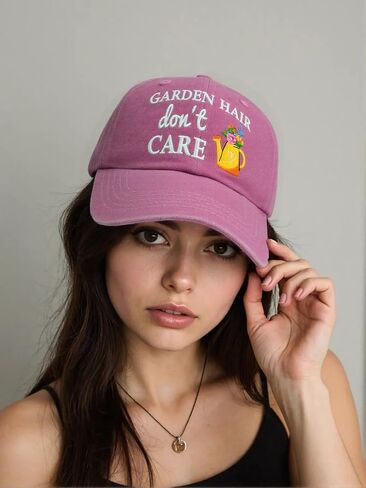 شعر الحديقة لا يهتم بقبعات للنساء أمي ، قبعة البستنة ، قبعة البيسبول البستنة المقدمة من القطن المغسول in Kuwait