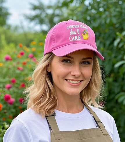 شعر الحديقة لا يهتم بقبعات للنساء أمي ، قبعة البستنة ، قبعة البيسبول البستنة المقدمة من القطن المغسول in Kuwait