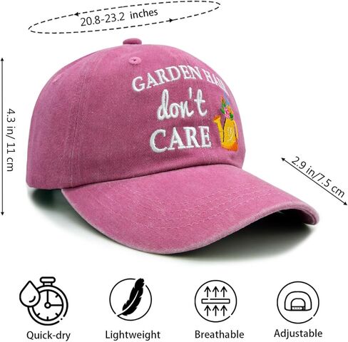 شعر الحديقة لا يهتم بقبعات للنساء أمي ، قبعة البستنة ، قبعة البيسبول البستنة المقدمة من القطن المغسول in Kuwait