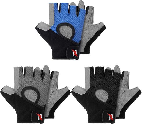 3 Pack Breathable Workout Gloves for Men Women Weight Lifting Gloves Full Palm Protection, Grip for Gym, Cycling, Exercise, Pull-ups, Climbing, Rowing, and Training (Medium) in Saudi Arabia