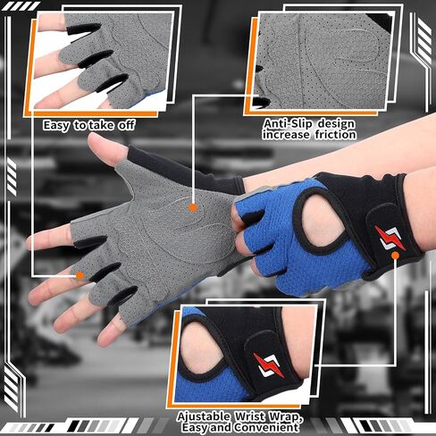 3 Pack Breathable Workout Gloves for Men Women Weight Lifting Gloves Full Palm Protection, Grip for Gym, Cycling, Exercise, Pull-ups, Climbing, Rowing, and Training (Medium) in Saudi Arabia