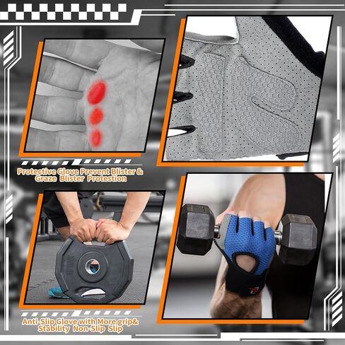3 Pack Breathable Workout Gloves for Men Women Weight Lifting Gloves Full Palm Protection, Grip for Gym, Cycling, Exercise, Pull-ups, Climbing, Rowing, and Training (Medium) in Saudi Arabia