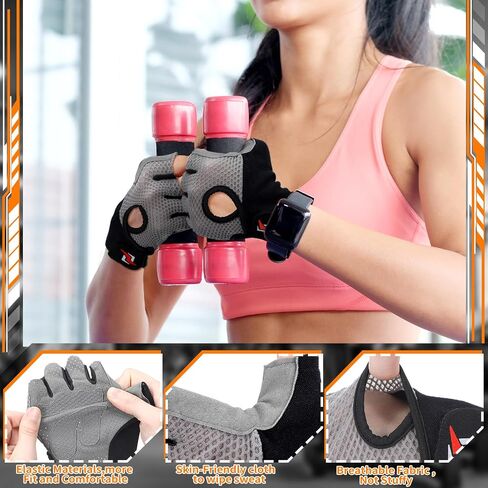 3 Pack Breathable Workout Gloves for Men Women Weight Lifting Gloves Full Palm Protection, Grip for Gym, Cycling, Exercise, Pull-ups, Climbing, Rowing, and Training (Medium) in Saudi Arabia